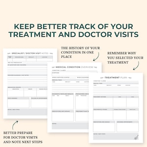 Chronic Pain Tracker, Chronic Illness Medical Planner Printable, Digital Medical Binder Template, Sleep Symptom Tracker, Medication Tracker image 7