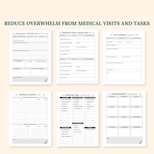 Health Trackers for Chronic Illness, Medical Binder, Symptom Tracker Journal, Printable and Digital Medical Planner, Chronic Pain Journal image 6