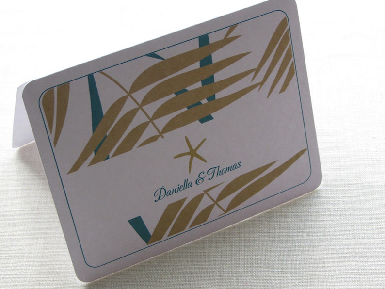 Beach Wedding Note Card Gift Set of 10 Starfish Thank You Card
