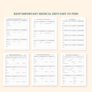 Health Trackers for Chronic Illness, Medical Binder, Symptom Tracker Journal, Printable and Digital Medical Planner, Chronic Pain Journal image 7