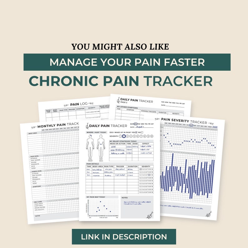 Chronic Illness Health Care Planner, Medical Information Binder, Medical Binder Printable, Medical Log, Symptom Tracker, Medication Tracker image 9