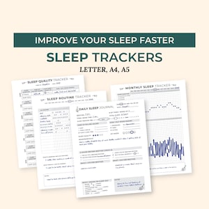 Sleep Tracker Printable, Sleep Diary, Health Tracker, Medical Information Binder Insert, Spoonie Digital Download