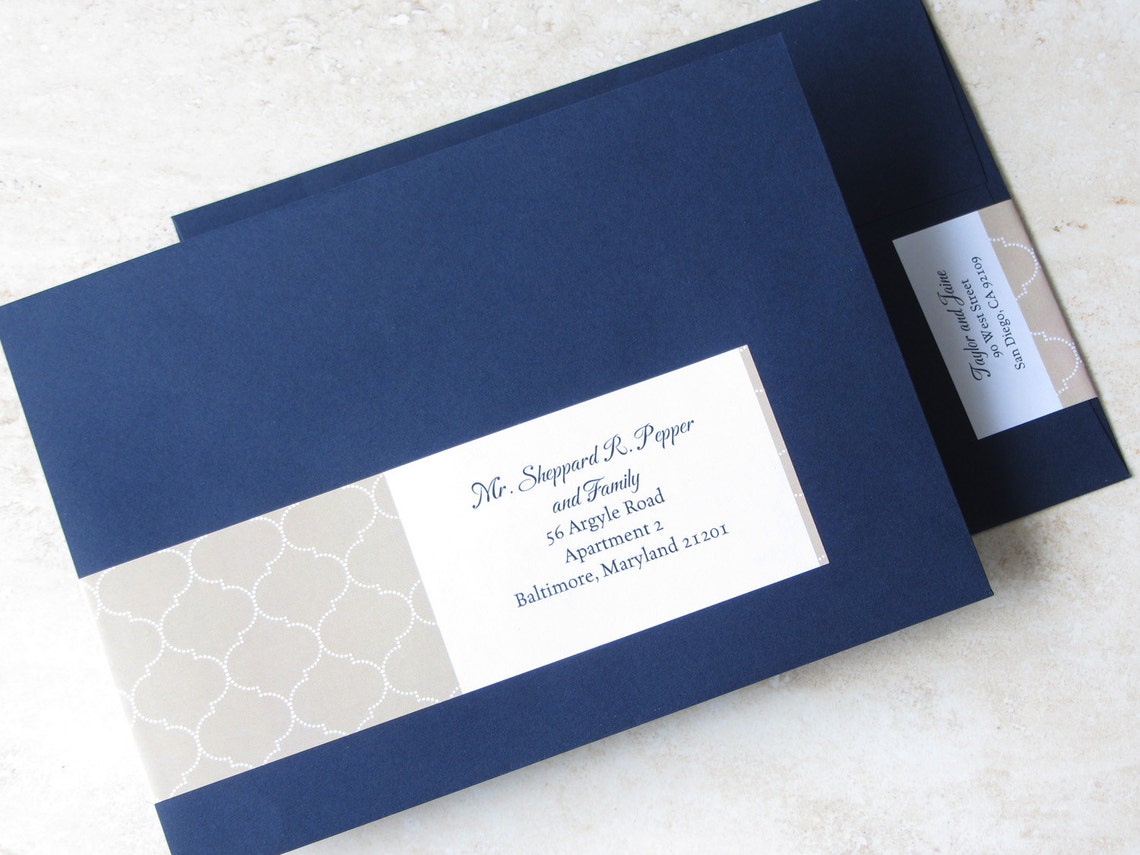 Wrap Around Label Indian Lattice Return Address Label Etsy