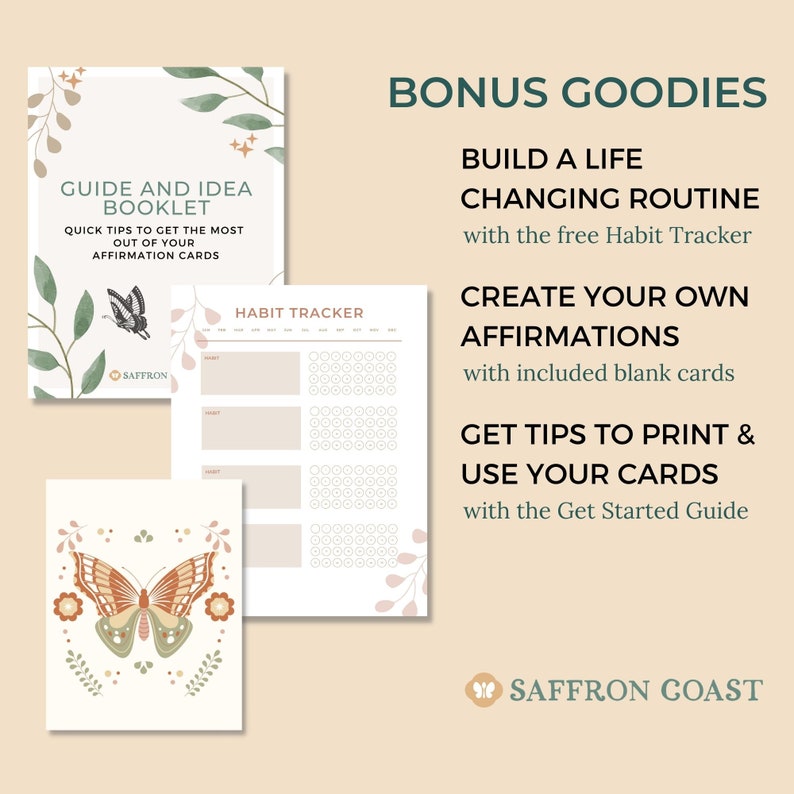 Spoonie Printable Affirmation Cards Bundle, Self Care Kit for Chronic Illness, Fatigue and Pain, Scandinavian Butterfly, Digital Download image 9