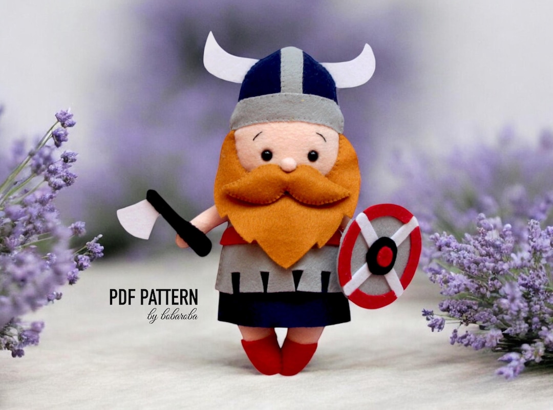 Viking Bot Pattern Felt Viking Pattern, DIY Sewing - Etsy