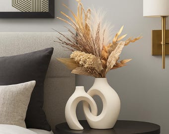 Modern Abstract Ceramic Vase: Minimalist Nordic Home Decor