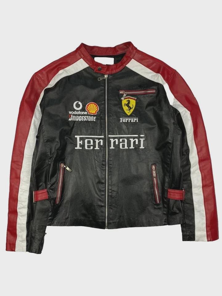 Ferrari 本革レザージャケット Leather ferrari jacket - Etsy 日本
