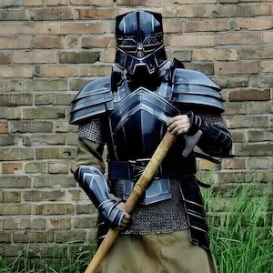 Dwarf Moria Knight Armor Suit: Medieval Battle Warrior, LARP Cosplay