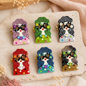 Girl with glasses cabinet drawer knob, acrylic decorative Knobs, cupboard drawer pulls, fashion wardrobe Knob