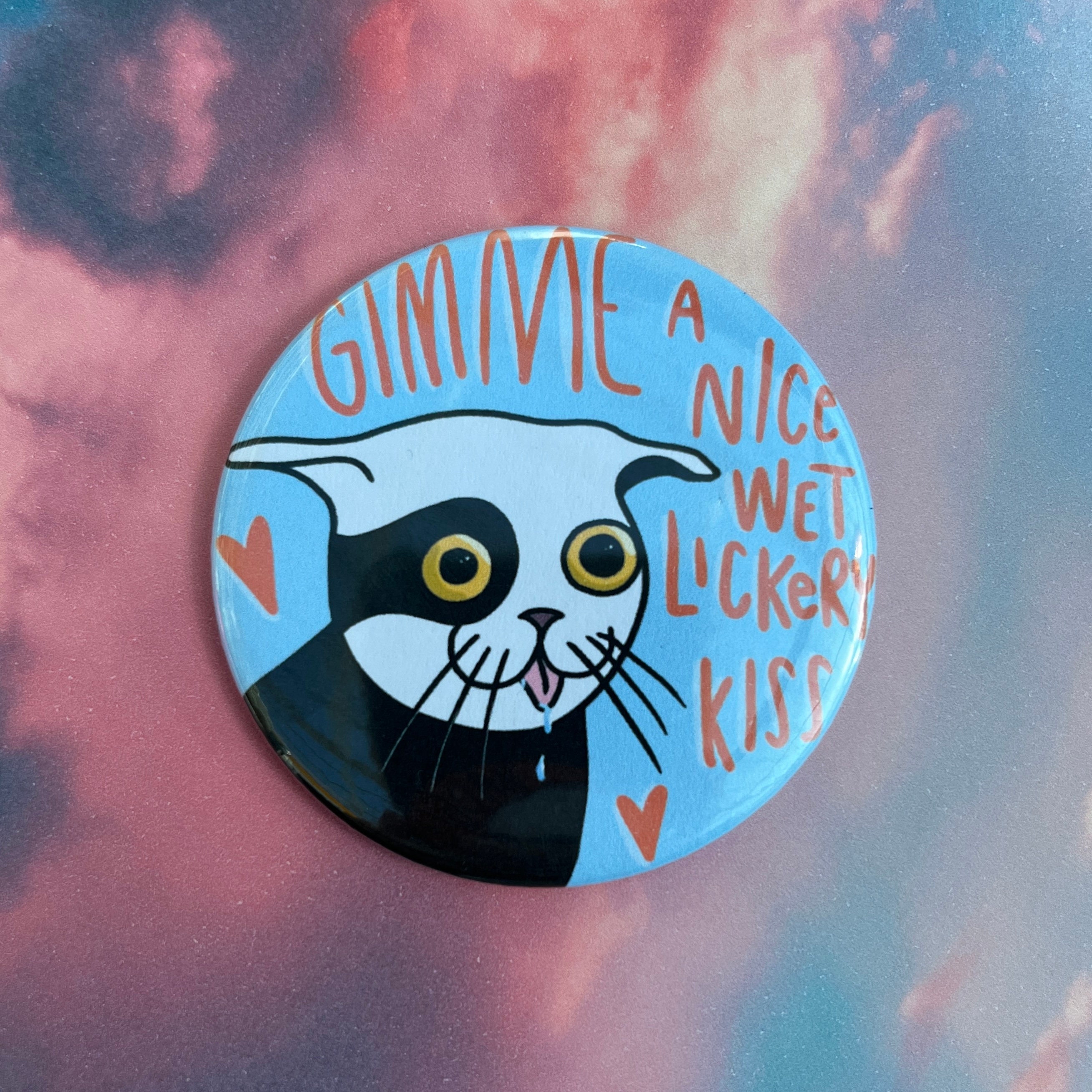 Sabbernde Katze Goonies Mashup Kühlschrankmagnet - 57mm