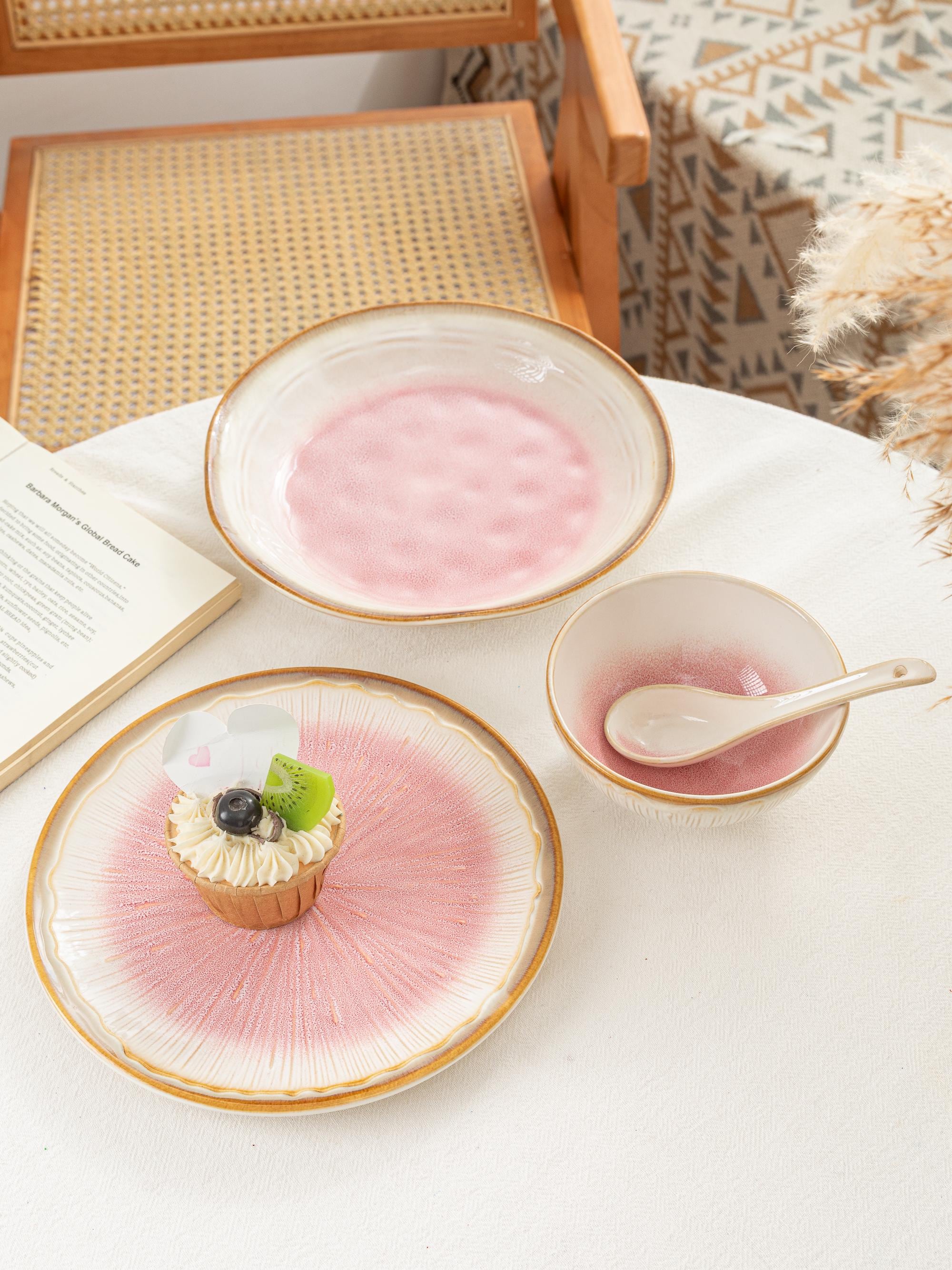 Pink dinnerware