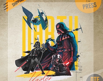Darth Vader Star Wars DTF Transfer, Ready to Press Heat Transfer for T-Shirts, Sci-Fi Movie DIY Shirt Decal, Fast Shipping