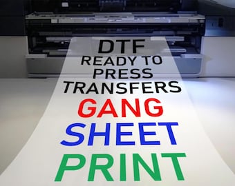 Custom DTF Transfer Gang Sheet: Ready to Press Heat Print
