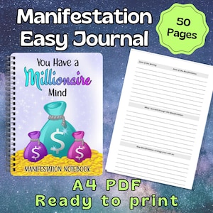 Manifestation Journal for Beginners: Law of Assumption, 50 Pages (PDF Download)
