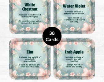 The Bach Flower Oracle Deck, Printable Therapeutic Oracle Cards, Instant Download | Oracle Deck