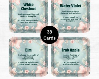 The Bach Flower Oracle Deck, Printable Therapeutic Oracle Cards, Instant Download | Oracle Deck