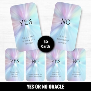 Baraja de oráculo Sí o No – Cartas de oráculo con respuestas instantáneas – Baraja de adivinación Sí o No imprimible