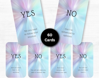 Yes or No Oracle Deck, Instant Answers Oracle Cards, Printable Yes No Divination Deck