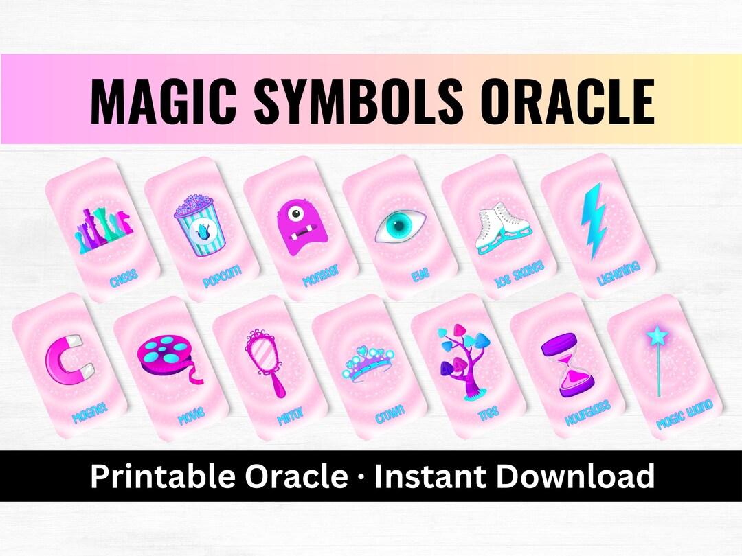 Magic Symbols Oracle Deck Printable – 89 Card Oracle Decks With ...