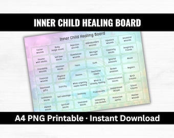 Inner Child Healing Board Printable, Shadow Work Casting Board, Emotional Healing Divination Mat, Trauma Healing Tool, Spiritual Healing Mat