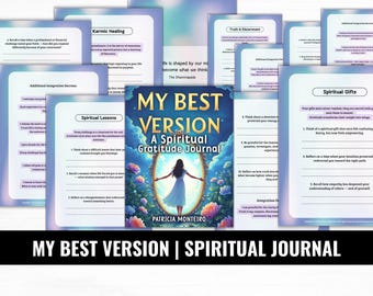 Spiritual Gratitude Journal, Spiritual Awakening Workbook, Self Reflection Journal, Spiritual Lessons & Integration, Printable US Letter PDF