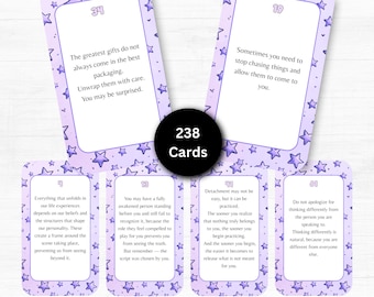 Conversations With The Stars Oracle, Printable Oracle Cards, Spiritual Guidance Deck, Channeled Oracle Messages, Digital Download