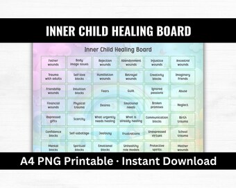 Inner Child Healing Board Printable, Shadow Work Casting Board, Emotional Healing Divination Mat, Trauma Healing Tool, Spiritual Healing Mat