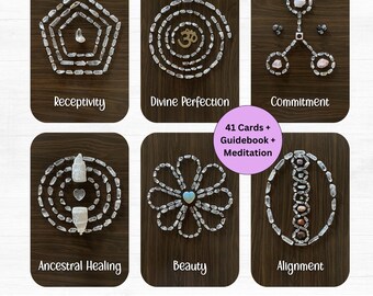 Whispering Crystals Oracle, Crystal Healing Oracle Cards, Printable Oracle Deck, 41 Card Oracle Deck, Crystal Energy Codes, Digital Download