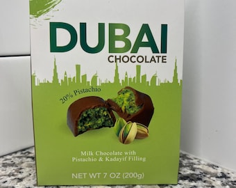 Czekoladowe nuggetsy z Dubaju: mleczna czekolada, pistacje i nadzienie Kadayif 7 uncji (200 g)
