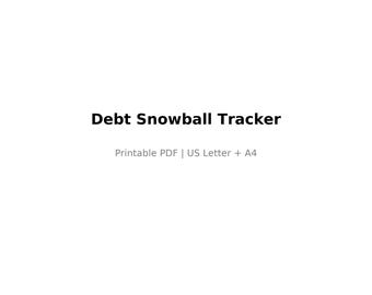 Debt Snowball Tracker