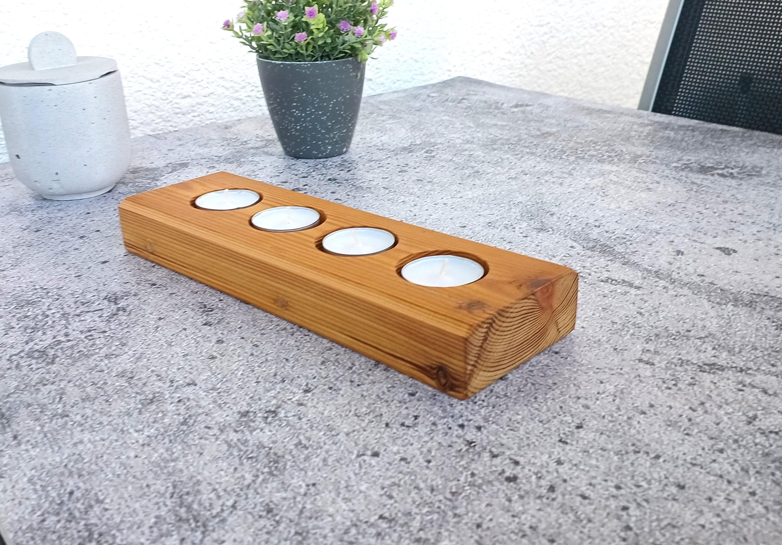 Teelichthalter Holz Mango 3er Set