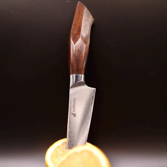 Santoku Damastmesser Set – 6-teilig inkl. Brot- & Kochmesser | 67 Lagen handgeschmiedeter Damaststahl