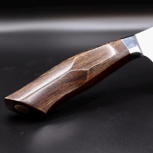 Santoku Damascus messenset – 6-delig inclusief broodmes en koksmes | 67 lagen handgesmeed Damascusstaal afbeelding 7