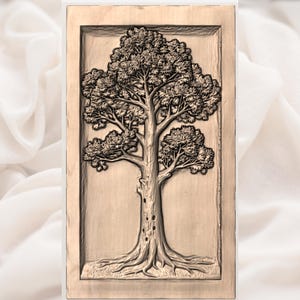 Detailed Oak Tree  STL view 3
