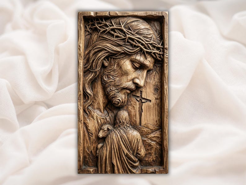 Jesus Portrait 3D Relief STL