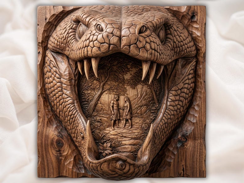 Adam and Eve 3D Relief STL
