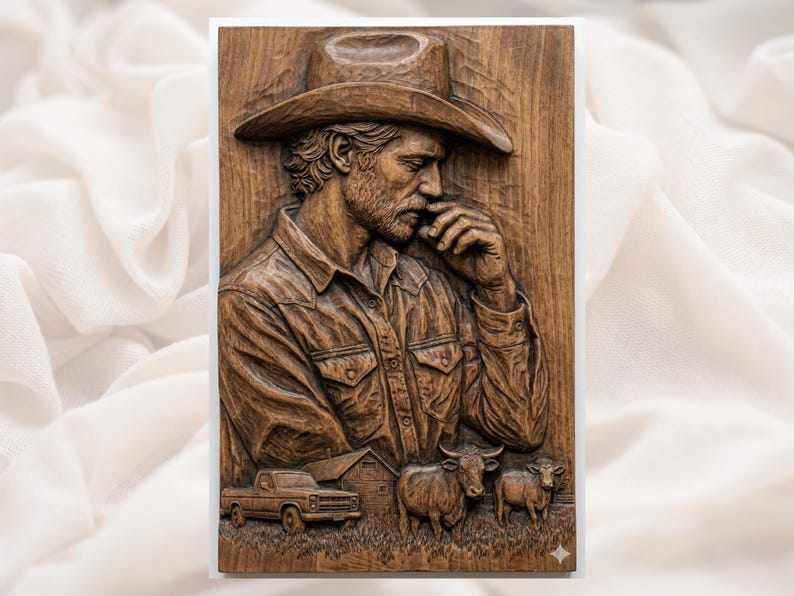 Cowboy Ranch Portrait STL