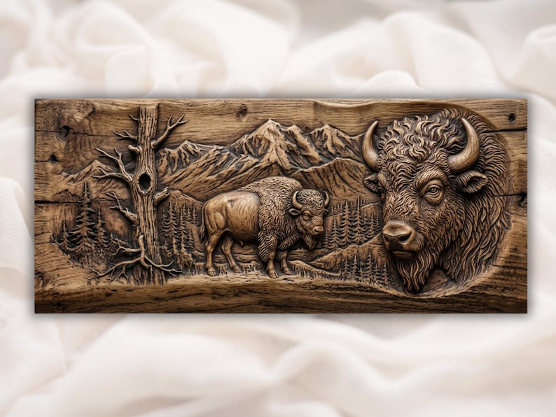 Bison Relief STL for CNC Router