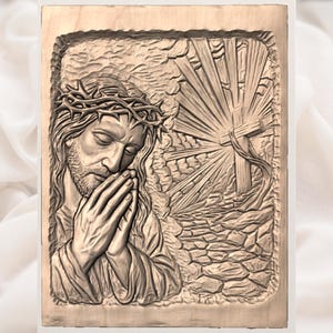 Jesus Praying STL view 2