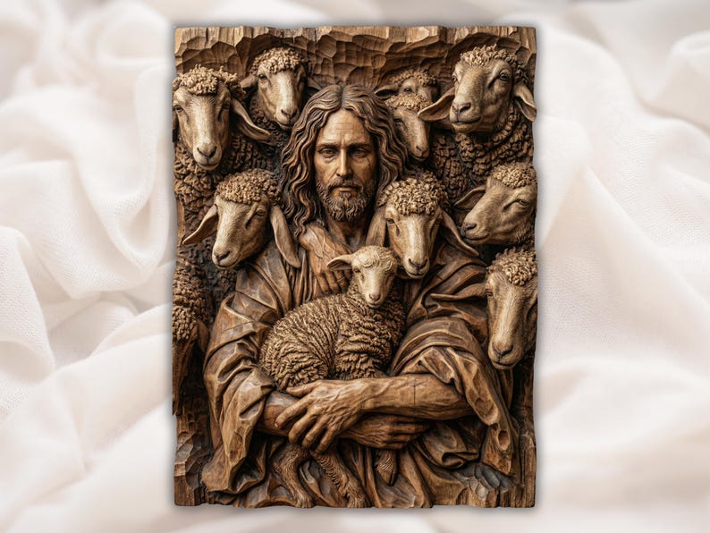 Good Shepherd 3D Relief STL