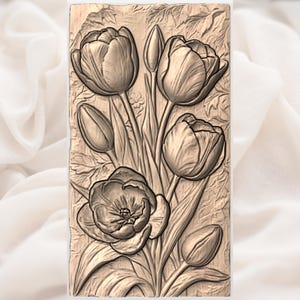 Tulip Flower STL view 3