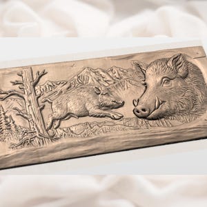 Wild Boar Relief STL view 2
