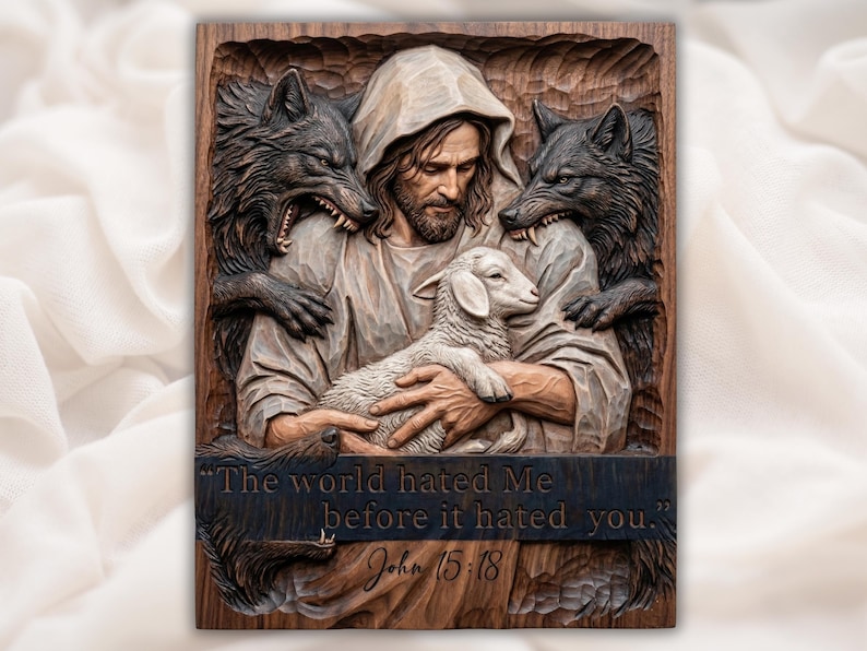 Jesus With Lamb Relief STL