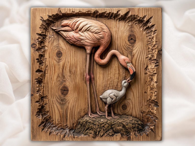 Flamingo Family STL