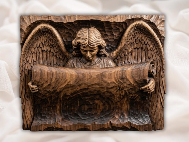 Angel Scroll Relief