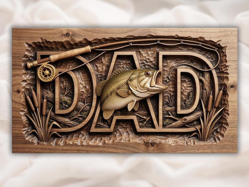 Dad Fishing STL