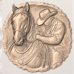 Western Cowboy Horse STL view 3