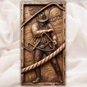 Cowboy Lasso Relief view 1