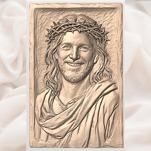 Smiling Jesus STL view 3