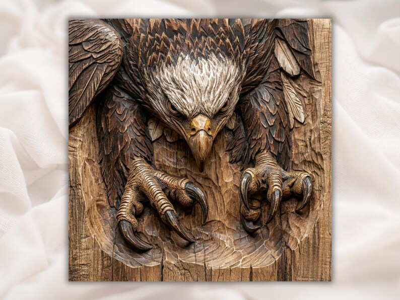 Bald Eagle Talons 3D Relief STL